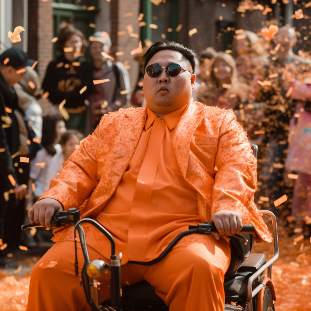 MoLDeR_obese_Kim_Jung_un_during_Kingsday_in_amsterdam_sitting_o_49f8b6d9-08d3-4cf8-a128-234f64681dea.PNG